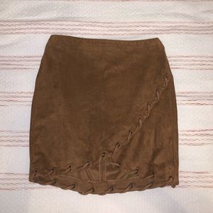 Suede skirt
